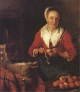 Gabriel Metsu The Busy Cook (nk05) oil on canvas
